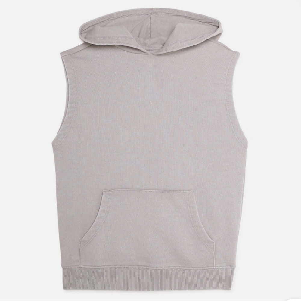 Kids Sleeveless Hoodie Sweater - Gray NWT